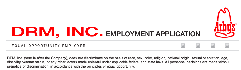 Arb's Job Application