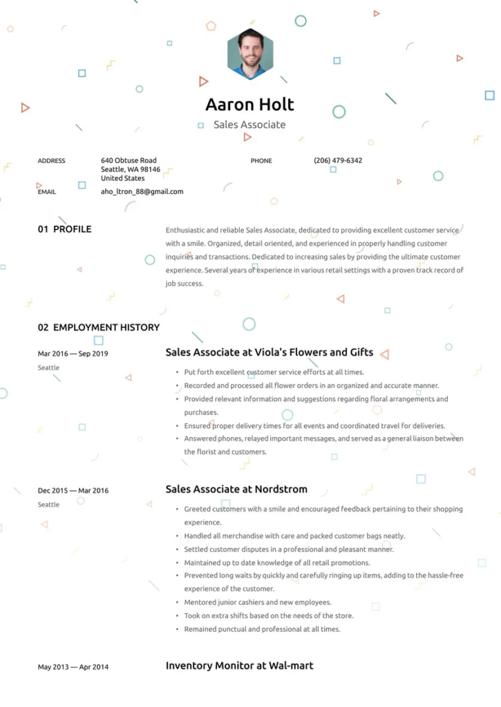 Belk Sales Associate Resume Template