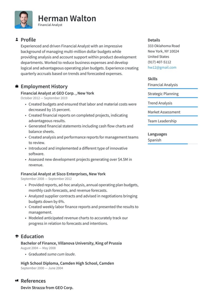 Cabela’s General Manager Resume Template