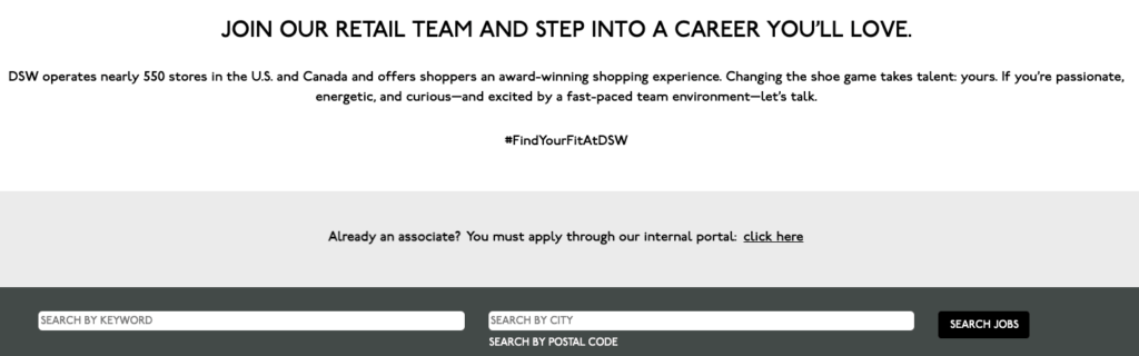 DSW Careers Page