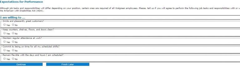 Walgreens online application